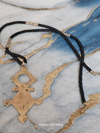 Collar con Colgante Cruz Tuareg 7cm