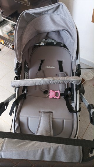 Carrito de bebé Tectake gris