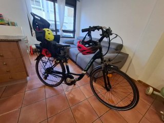 Bici eléctrica Wayscral + Silla + Cascos