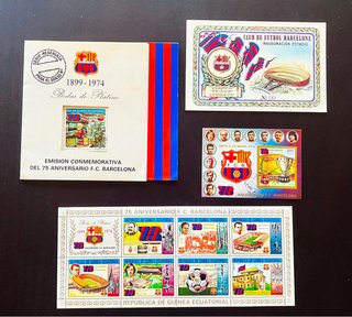 Sellos 75 Aniversario FC Barcelona