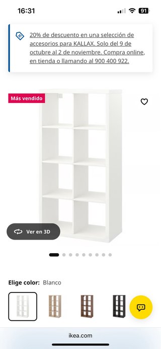 Scaffale IKEA Kallax Bianco 4x2 e 3x4