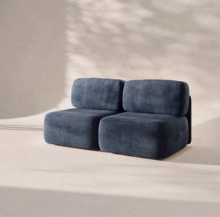 Sofá Modular Pumma Azul se puede usar como cama