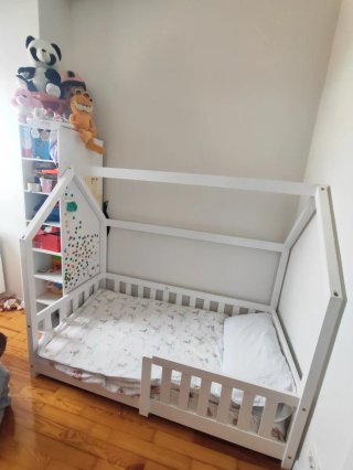 Cama Infantil Estilo Casita Blanca