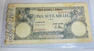 Billete Antiguo Rumanía 100.000 Lei 1946