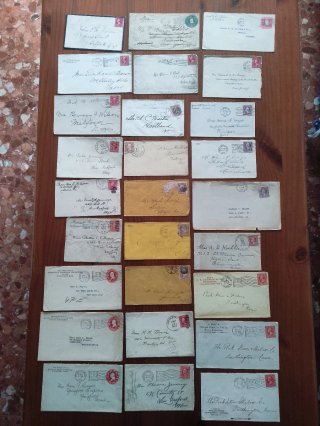 Lote de 27 Sobres USA Circulados (1886-1918)