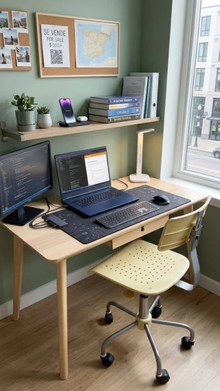Silla escritorio ergonómica con ruedas y regulable