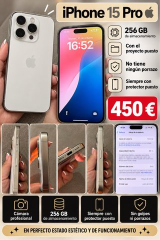 iPhone 15 Pro 256GB Blanco