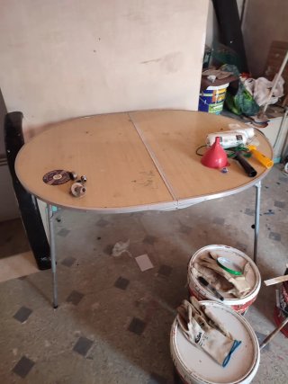 Mesa Plegable Ovalada