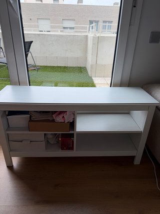Mueble de TV o Mesa con Estantes Blanco