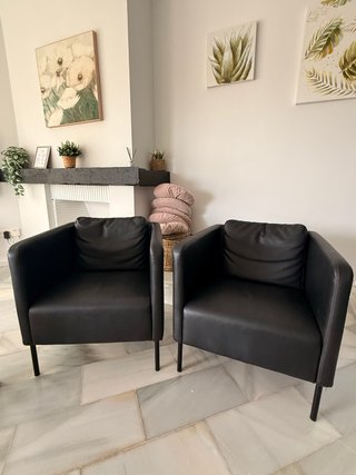 Set de 2 Sillones Negros