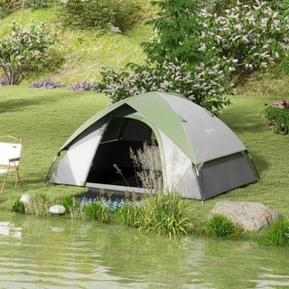 Tienda Campaña 2 Personas Impermeable 3000mm Verde