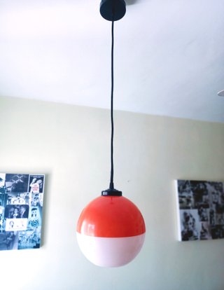 Lámpara POP opalina bicolor Francia 60´s