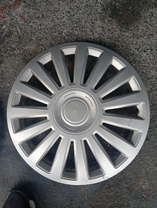 2 Tapacubos de rueda plateado llantas 16"