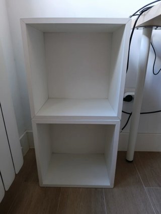 2 Estanterías Cubo Eket Ikea Blancas