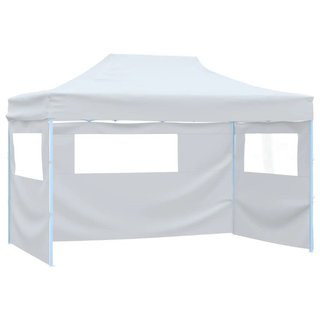 Tendone para Fiestas plegable con 4 Paredes Blanco