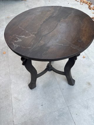 Mesa Velador Antigua Estilo Isabelino
