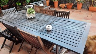 Mesa de Comedor de Jardín de Madera