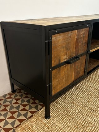 Mueble de Salón Industrial Madera y Metal