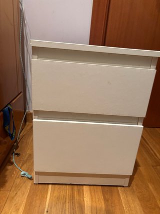 Mesita de noche Ikea blanca