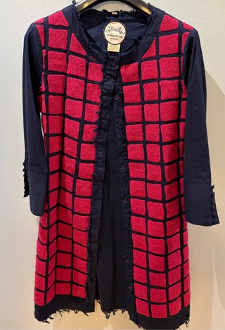 Vestido Almatrichi Azul marino y rosa