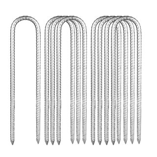 Piquetas de Tienda de Campaña Acero 30cm 8 Uds