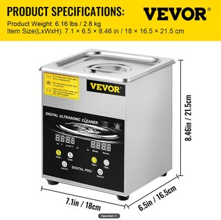 Limpiador Ultrasónico VEVOR 2L