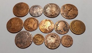 Lote de 13 Monedas Antiguas Maravedís España