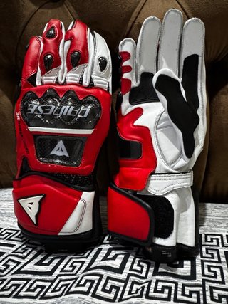 Guantes Dainese Rojo y Blanco TALLA,L