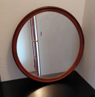 Espejo Redondo de Madera 60 cm