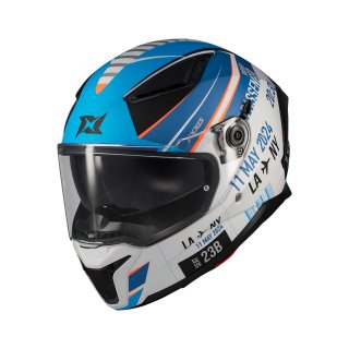 Casco Integral Axxis Panther Passenger Azul Blanco