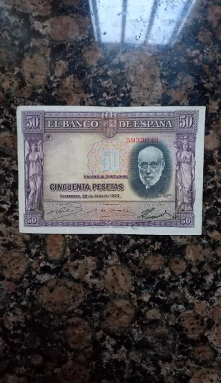 Billete 50 Pesetas año 1935 España