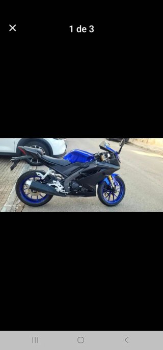 Yamaha YZF-R125 Sportbike Azul y Negra