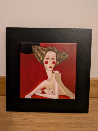 Cuadro decorativo con figura femenina