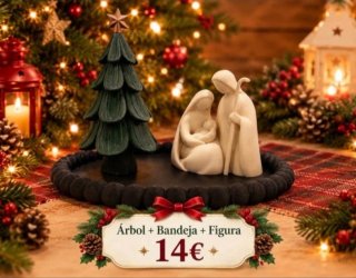 Set de Nacimiento con Árbol, Bandeja y figura