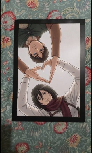 Poster Eren e Mikasa (L'Attacco dei Giganti)