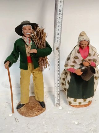 Set di 2 pastori per presepe