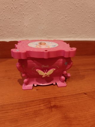Joyero con espejo Barbie Rosa