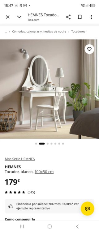 Tocador HEMNES IKEA Blanco