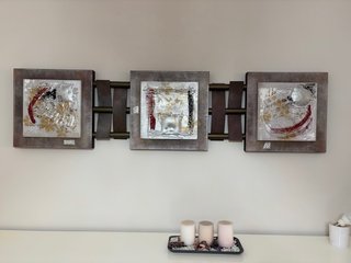 Cuadro Tríptico Metálico Decorativo