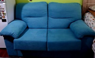Sofá de 2 plazas azul