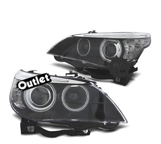 EV FAROS XENON BMW E60 E61 03-04 OJOS ANGEL CCFL D2S FONDO N