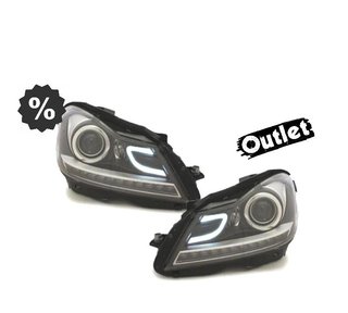 EV FAROS MERCEDES W204 11-14 LUZ DIURNA LED TUBE LIGHT + LED