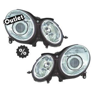 EV FAROS MERCEDES CLASE E W211 02-06 LUPA FONDO CROMO R14682