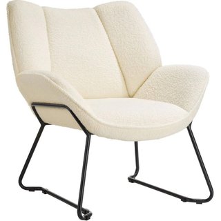 Sillón Kjeld bouclé, acolchado, carga máxima de 12