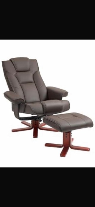 Sillón relax con reposapiés marrón