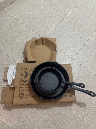 Set de 2 Sartenes de Hierro Fundido