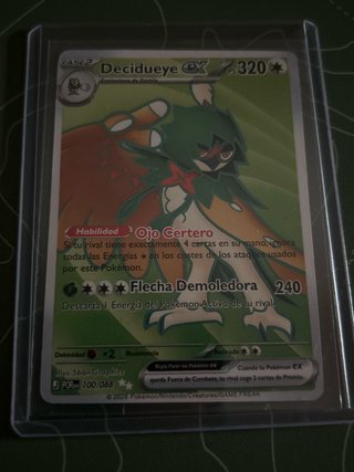 Carta Pokémon Decidueye ex 100/088 español