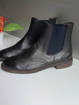 Paul Green stivaletti in pelle blu, n. 40.5