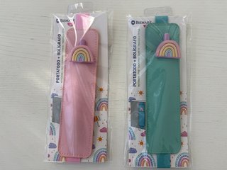 2 Portatodos Elásticos con Bolígrafo Bismark