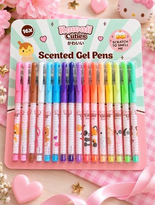 Set de 16 Bolígrafos de Gel con Olor